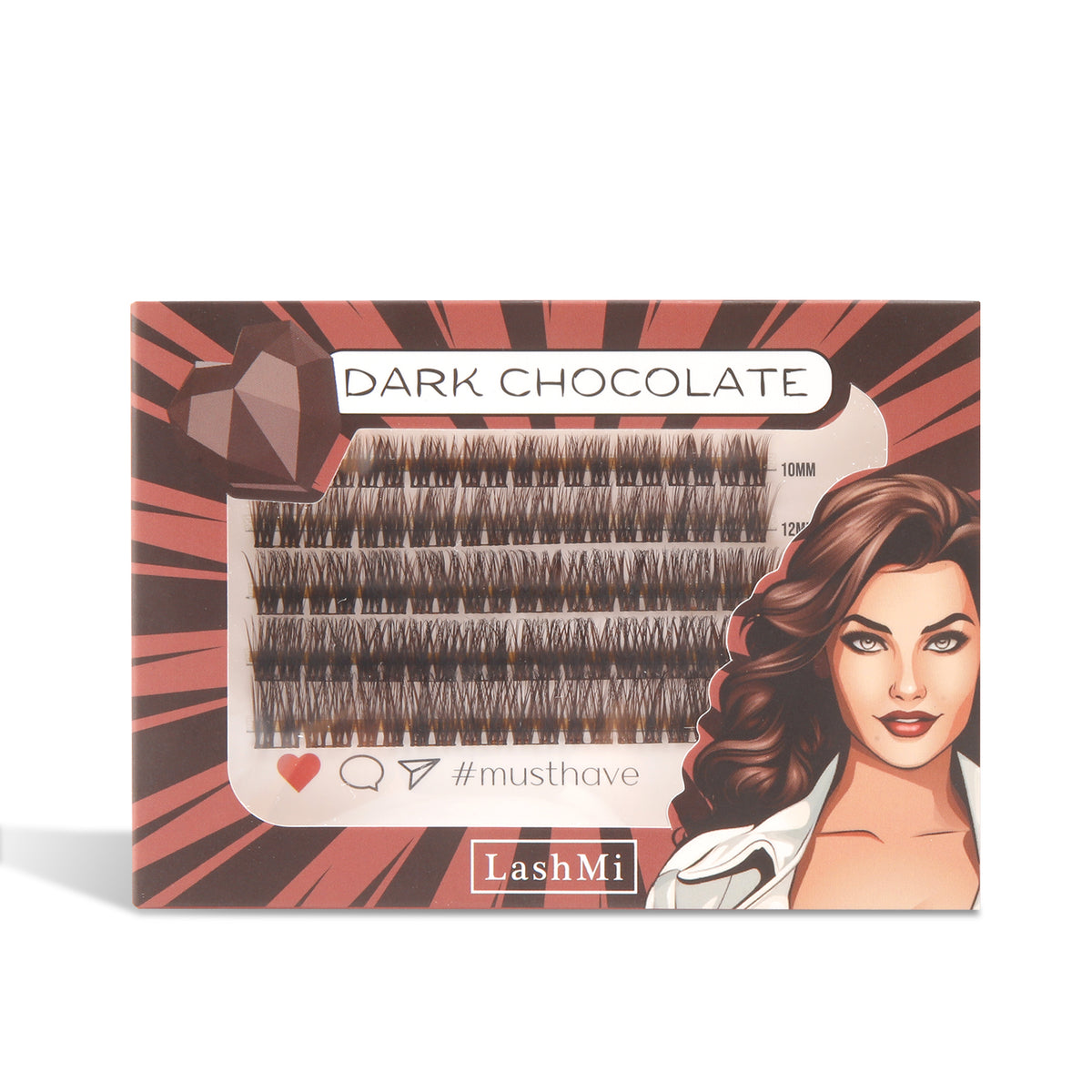 Dark Chocolate 50 Cluster Lashes