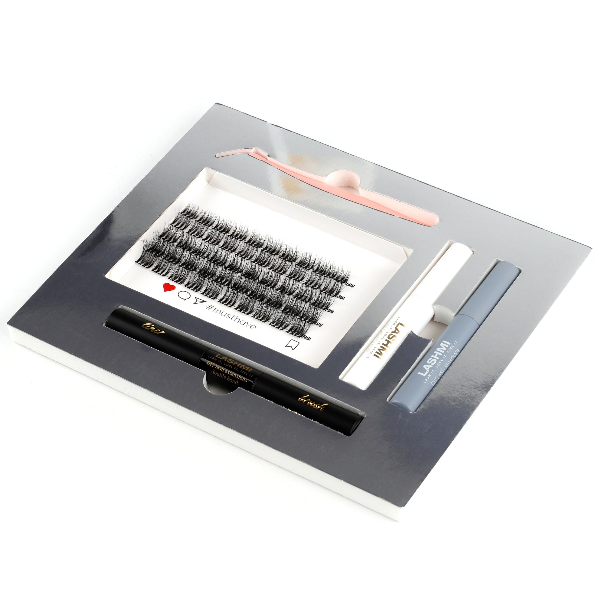 Frosted Kiss Set with 100 Cluster Lashes - Limited Edition