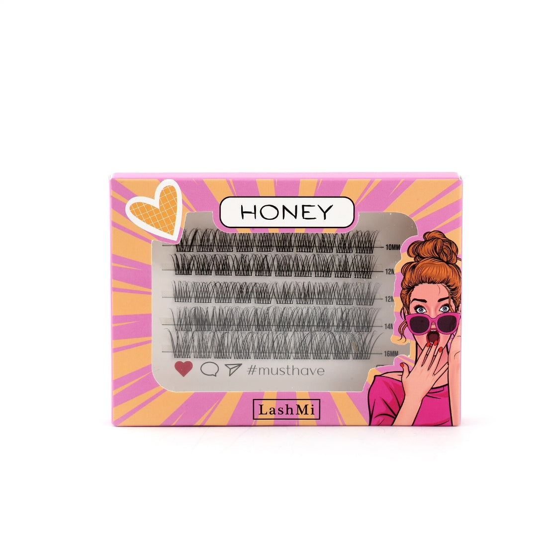 Honey Cluster Lashes Set