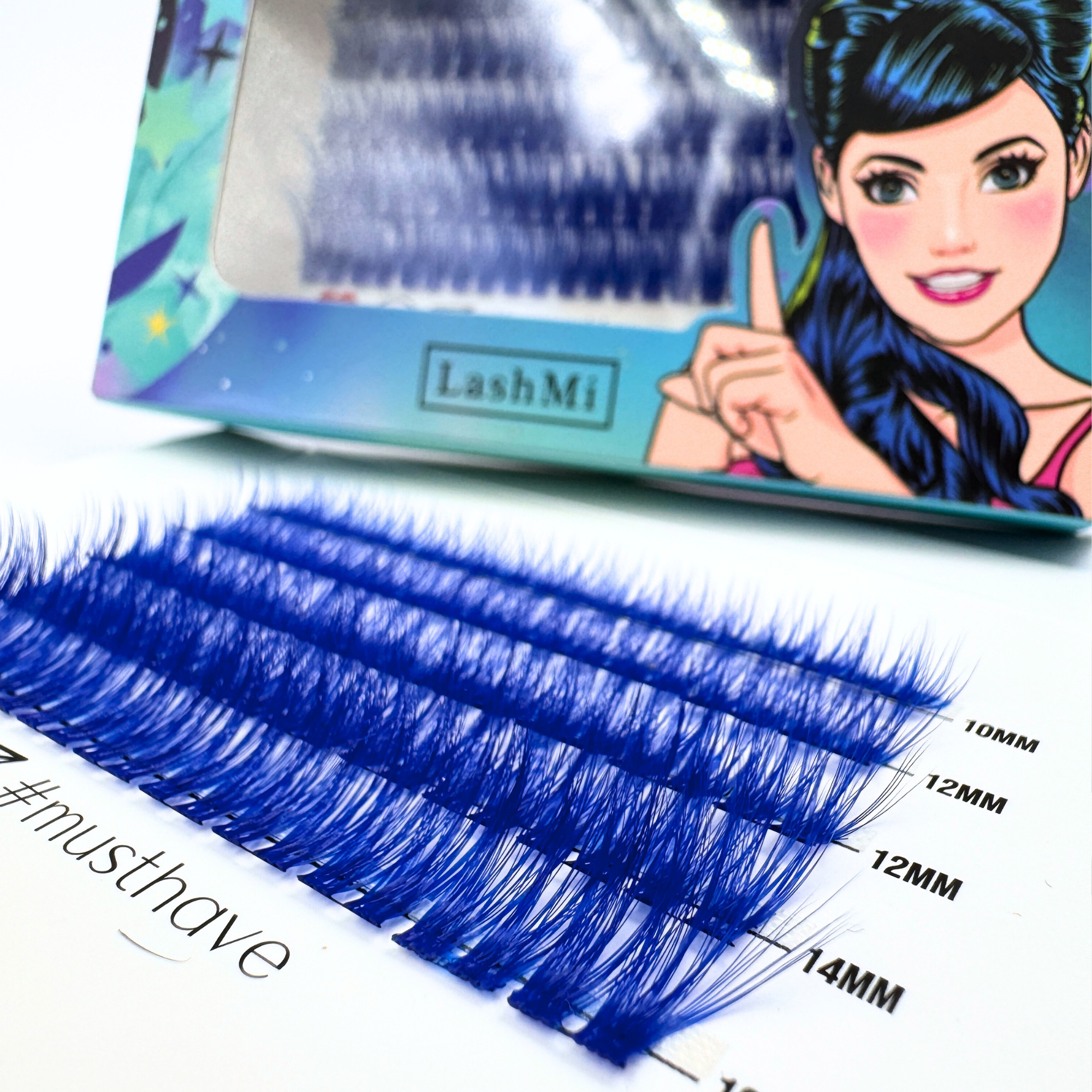 Midnight Blue Cluster Lashes Set