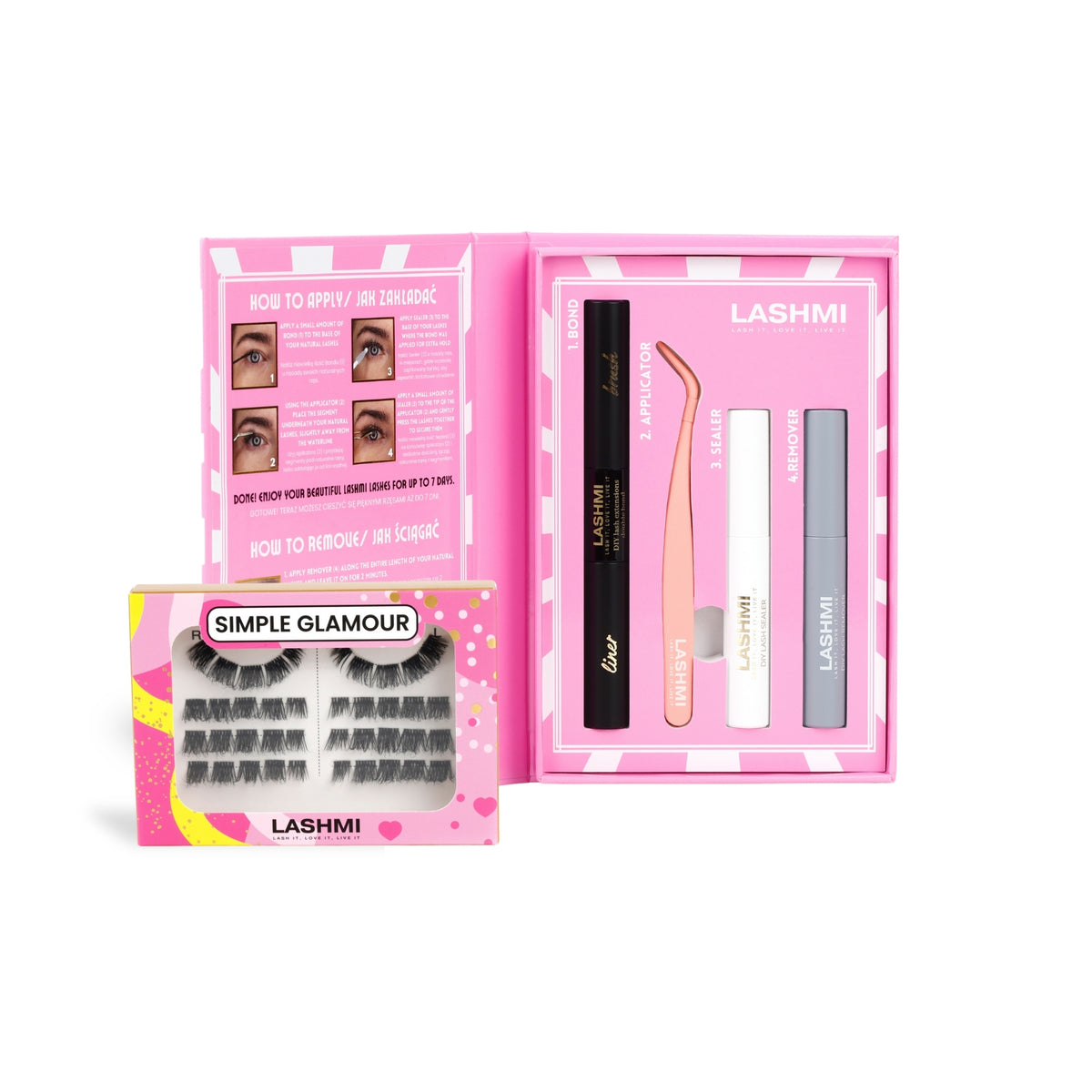 Starter Kit with 4-pack Pre-cut Lashes