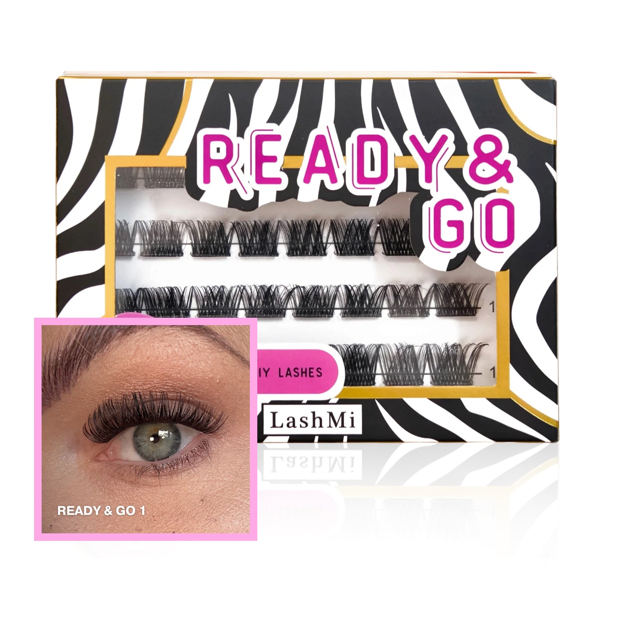 Ready & Go Pre-Glued Lashes, Model 1 (Zebra)