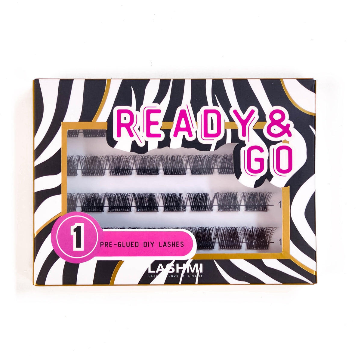 Ready &amp; Go Pre-Glued Lashes, Model 1 (Zebra)