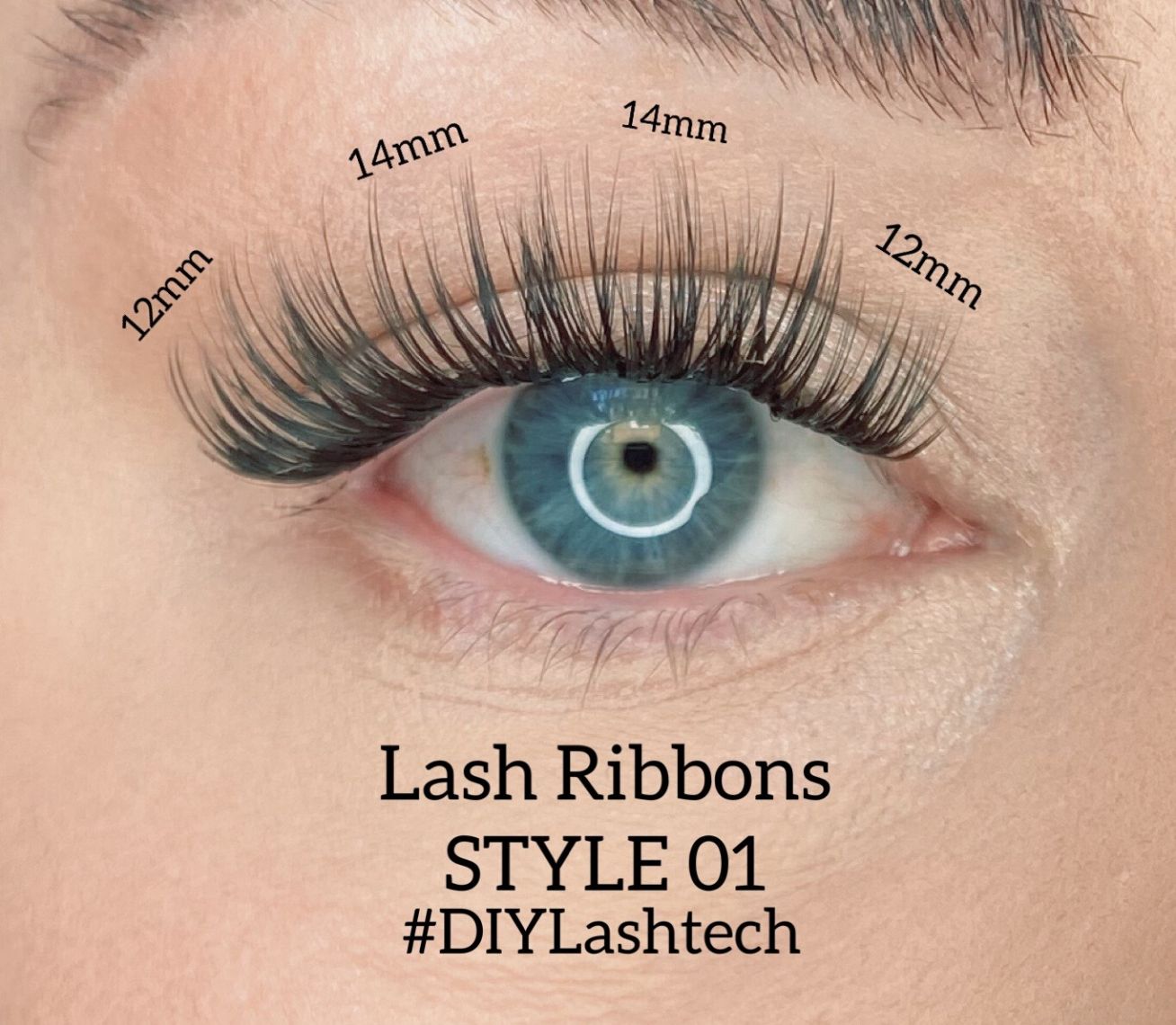 Starter kit with three packs of lash ribbons