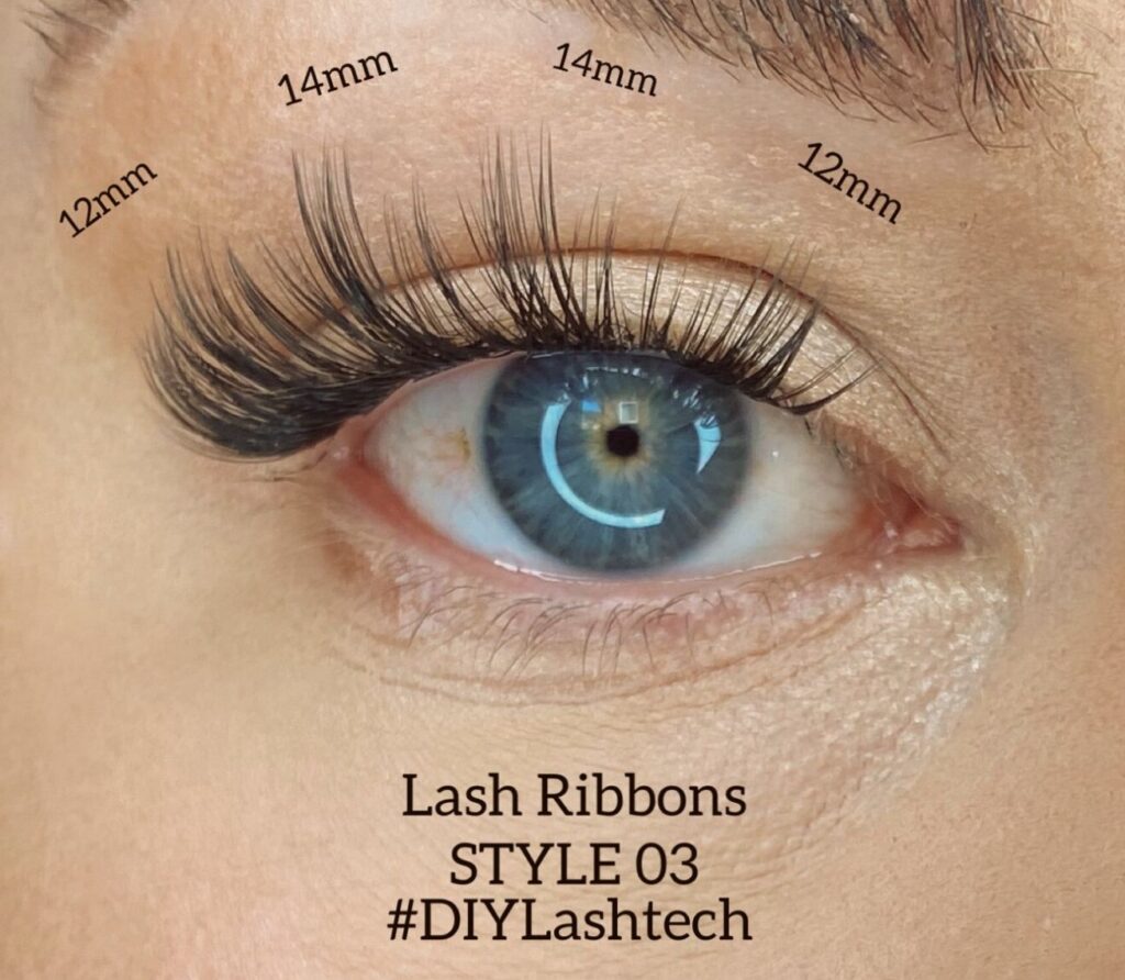 Starter kit with three packs of lash ribbons