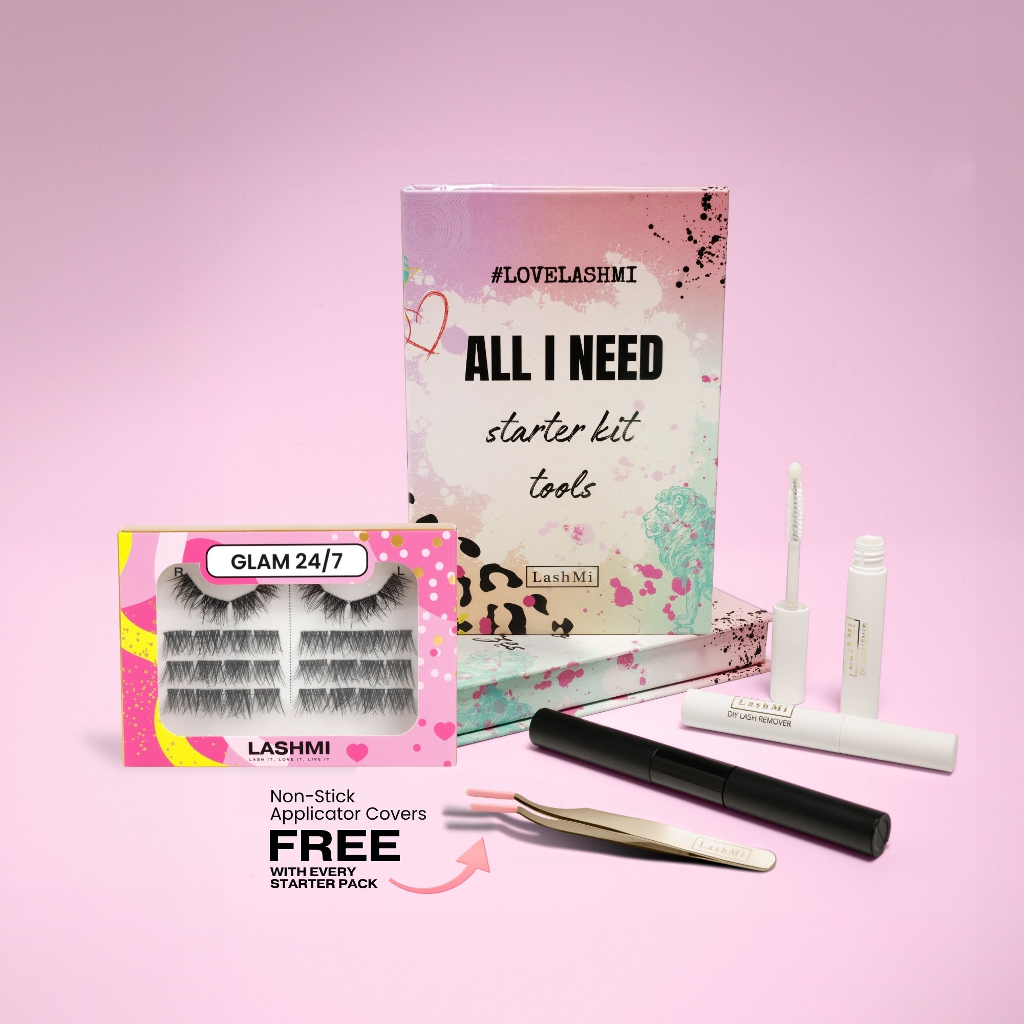 Starter Kit with 4-pack Pre-cut Lashes